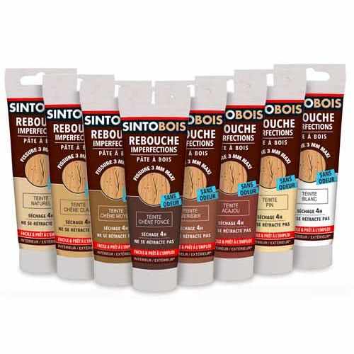 SINTO 37400 Pâte à bois à leau SINTOBOIS chêne foncé tube 250 g