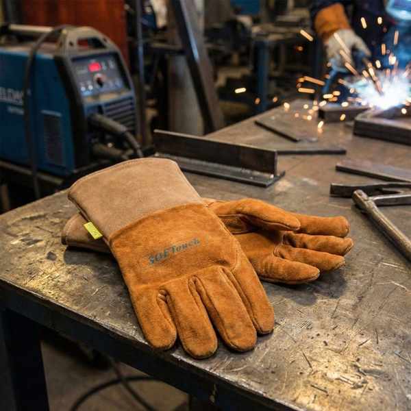 Gant soudeur Softouch? cuir de porc avec pouce renforcé et doigt index sans couture Taille M