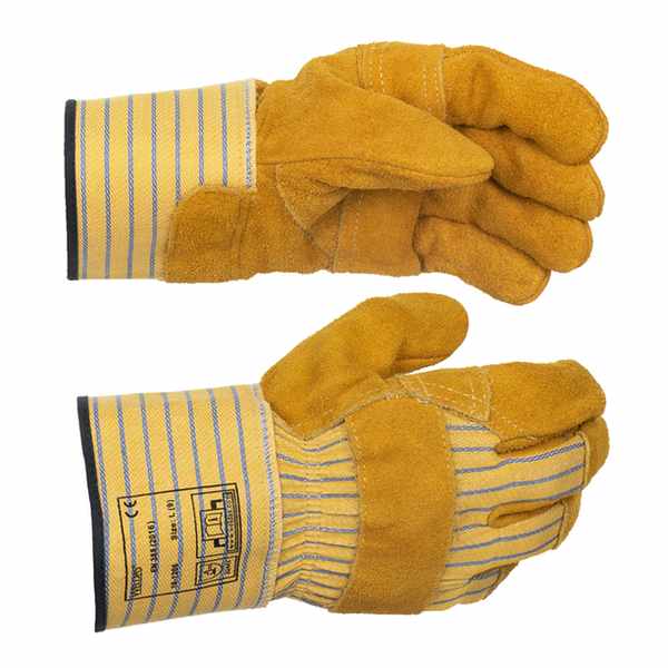 Gant Docker usage général cuir bovin croûte doublure paume manchette de sécurité de 75 cm Taille L
