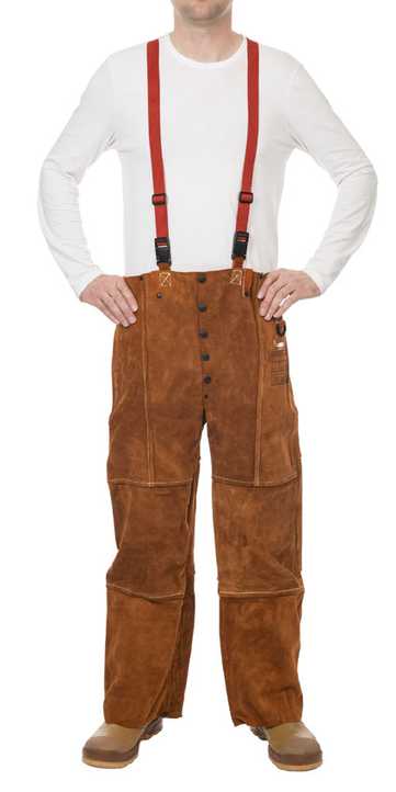 Pantalon soudeur Lava Brown? en cuir croûte bovin Taille M