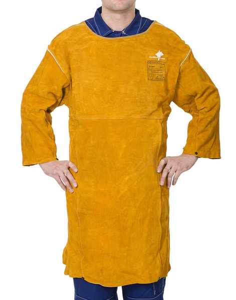 Tablier avec manches Golden Brown? en cuir croûte bovin Taille M