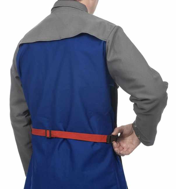 Tablier Arc Knight® cuir croûte noir de vache Long.51 cm Larg.56 cm pour boléro 38-4328 Taille M