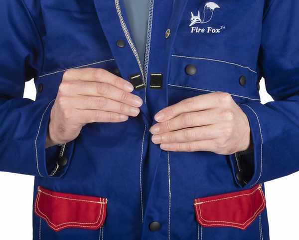 Veste Fire Fox?  bleu en coton ignifugé longueur 76 cm Taille M