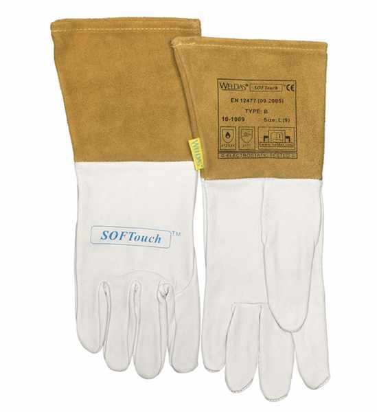 Gant soudeur Softouch cuir de chèvre combiné avec cuir bovin croûte Taille L