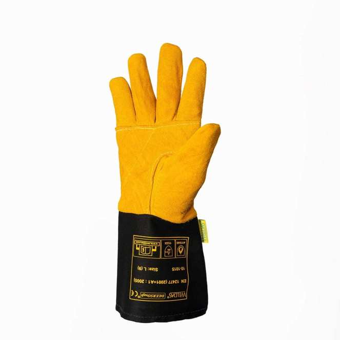 DEERSOsoft®, cuir de cerf croûte Softouch? avec poignet en tissu noir ignifugé M