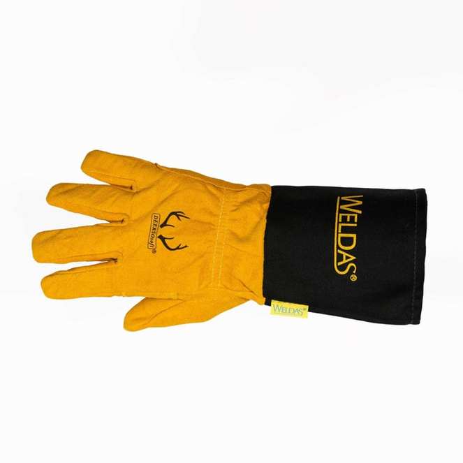 DEERSOsoft®, cuir de cerf croûte Softouch? avec poignet en tissu noir ignifugé M
