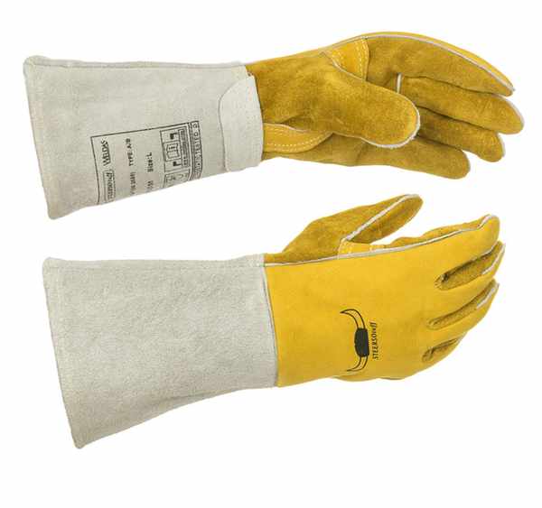 Gant STEERSOtuff® main renforcée croûte et fleur bovin, manchette croûte bovin,COMFOflex®