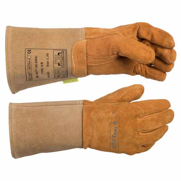 Gant soudeur Softouch cuir de porc avec pouce renforcé et doigt index sans couture
