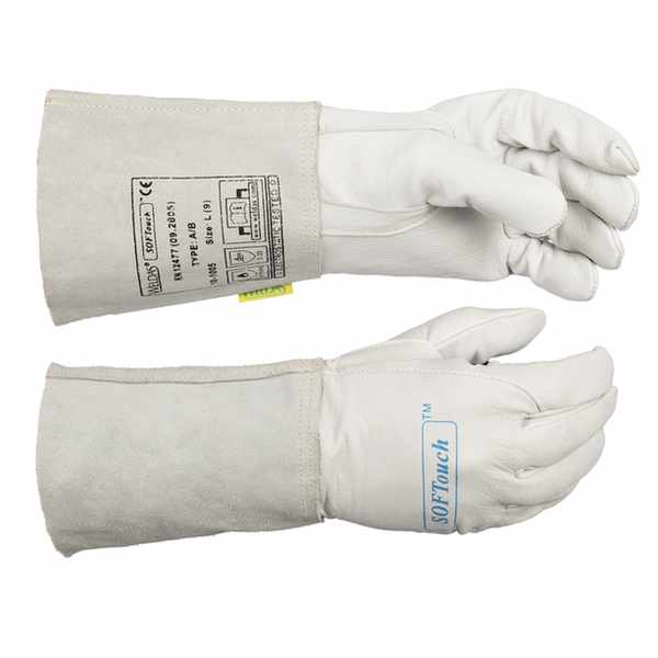 Gant soudeur Softouch cuir veau avec pouce renforcé et doigt index sans couture