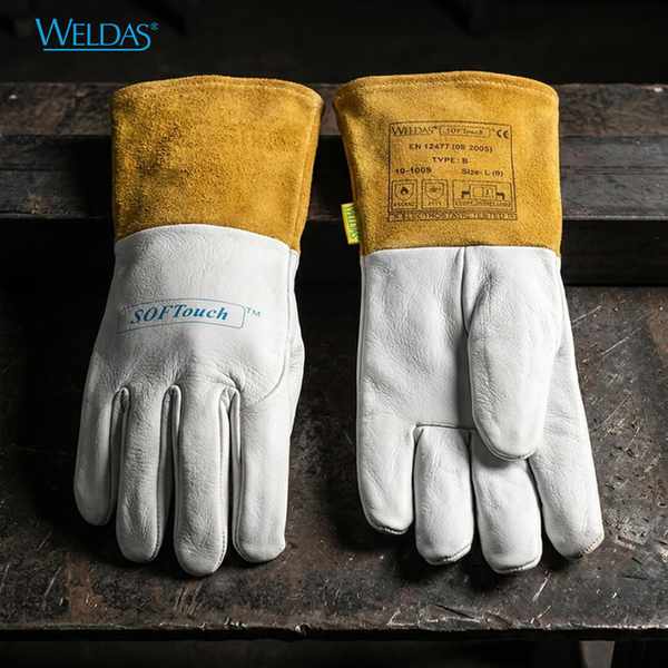 Gant soudeur Softouch cuir de chèvre combiné avec cuir bovin croûte 