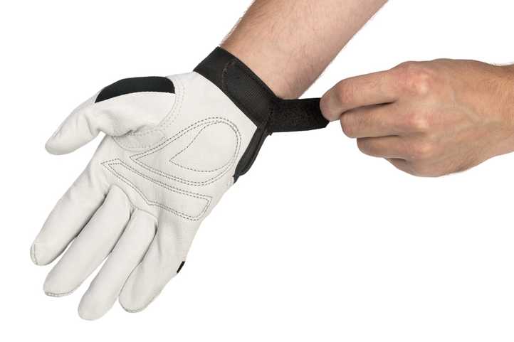 Gant manutention en cuir fleur chèvre avec dos extensible Spandex