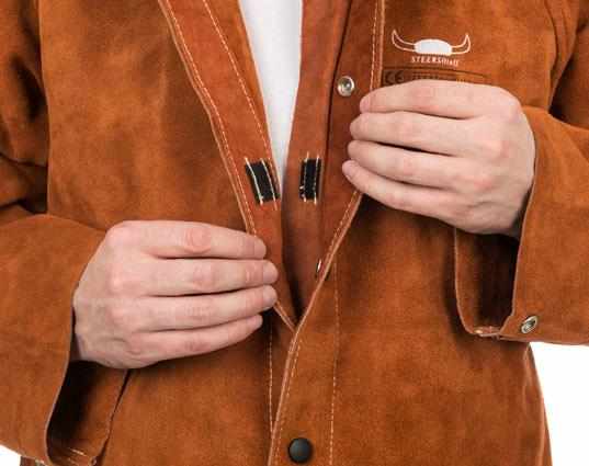 Lava Brown, Arc Queen veste de soudage pour les femmes, longueur 86 cm.