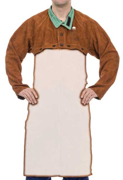 Bolero Lava Brown en cuir croûte bovin
