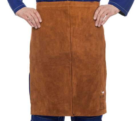 Tablier Lava Brown en cuir croûte bovin,longueur 60 cm, largeur 60 cm