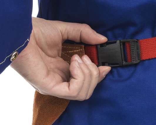 Tablier Lava Brown en cuir croûte bovin,longueur 60 cm, largeur 60 cm
