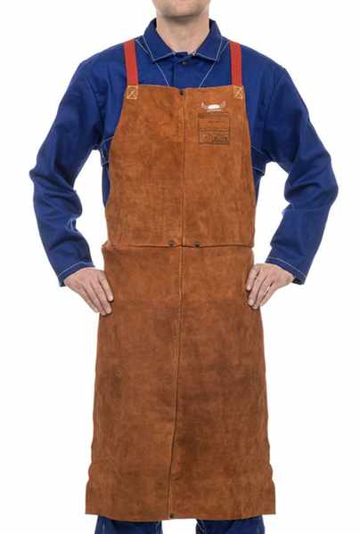 Tablier Lava Brown en cuir croûte bovin,longueur 91 cm, largeur 60 cm