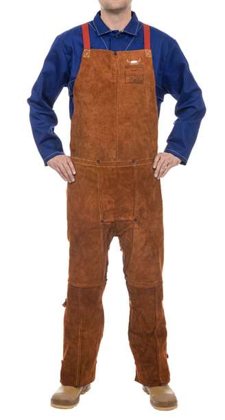 Tablier Lava Brown en cuir croûte bovin,longueur 122 cm