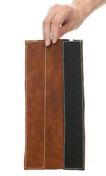 Extension pour guêtre Lava Brown 44-7114 en cuir croûte bovin, 15 cm de large (la paire)