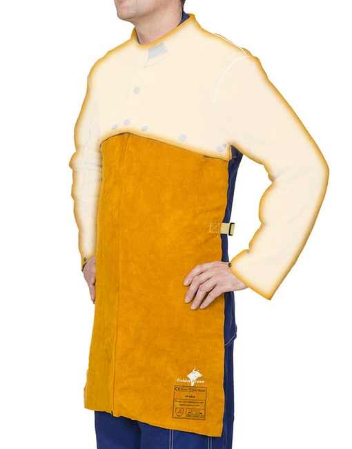 Tablier Golden Brown croûte bovin Long.91cm,Larg.56cm,pour 44-2800,44-7800,38-4330,33-2300