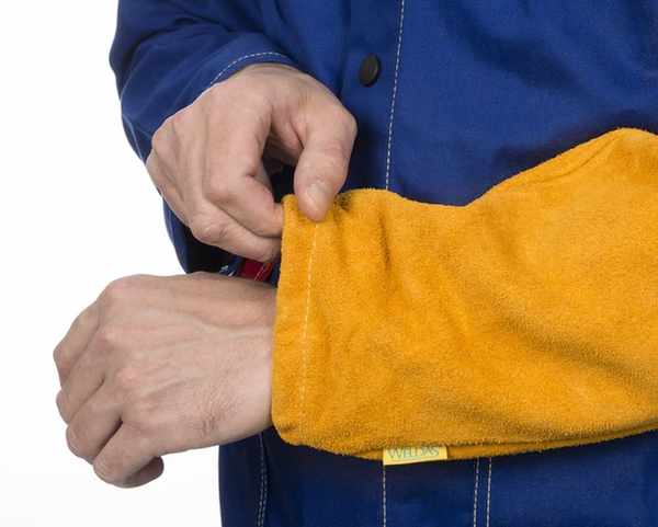 Manches Golden Brown en cuir croûte bovin (la paire)