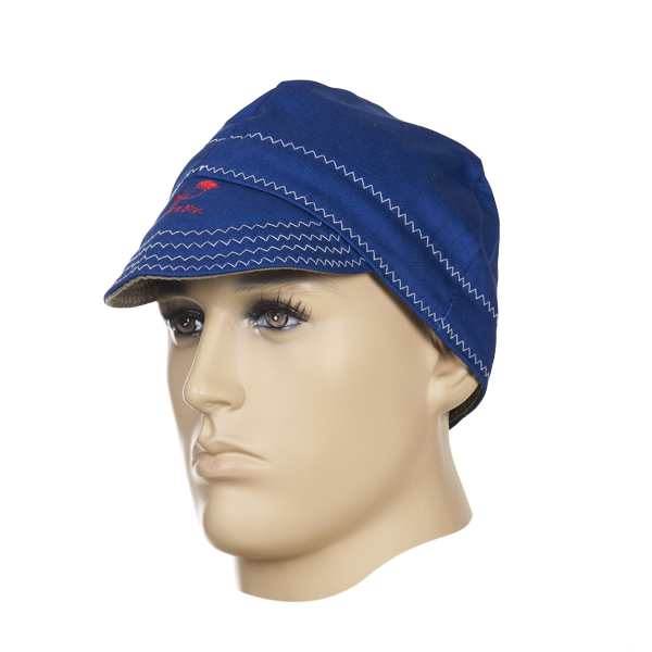 Casquette soudage, Fire Fox  bleu ignifugé