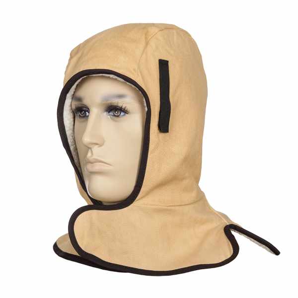 Capuche pour casque ignifugée avec doublure en laine thermique pour froid sévère