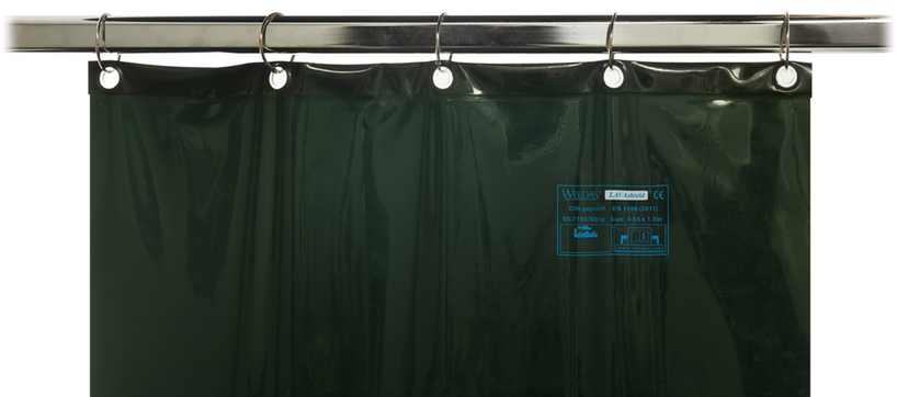 Vert LAVAshield® écrans de soudage 1,74x1,74 m. Adapte l\'intérieur du cadre 1,8x1,8 m.