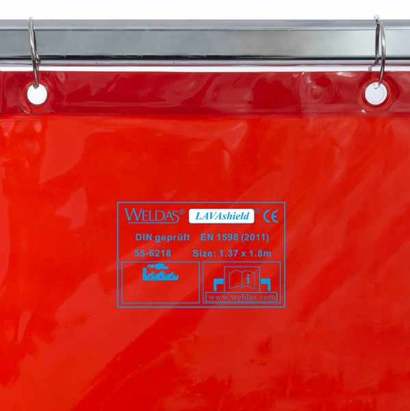 LAVAshield®Red connectable welding screen 180 x 137 cm.