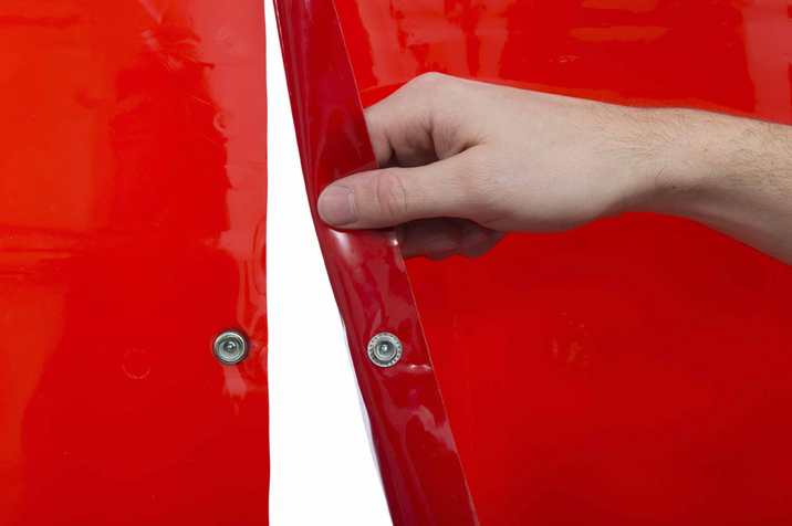 LAVAshield®Red connectable welding screen 180 x 137 cm.