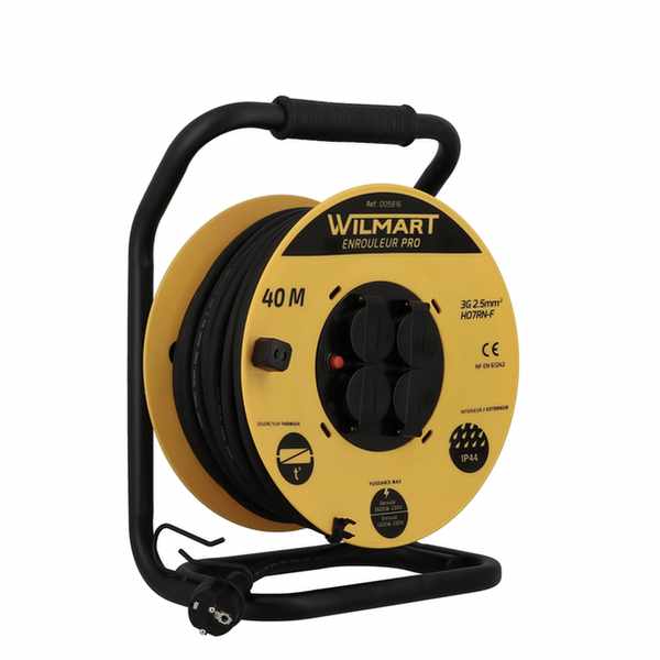 Enrouleur de câble H07RN-F  40m-3g2,5mm² - IP44 