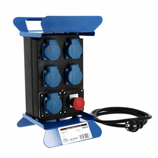 Coffret de chantier IP44 - 5 prises de courant NF à clapet 