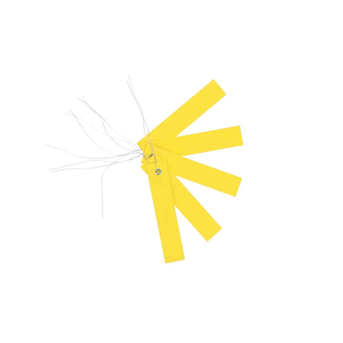 250 Etiquettes PVC Jaune 100*18mmFil d\'accroche galvanisé lg 100mm 