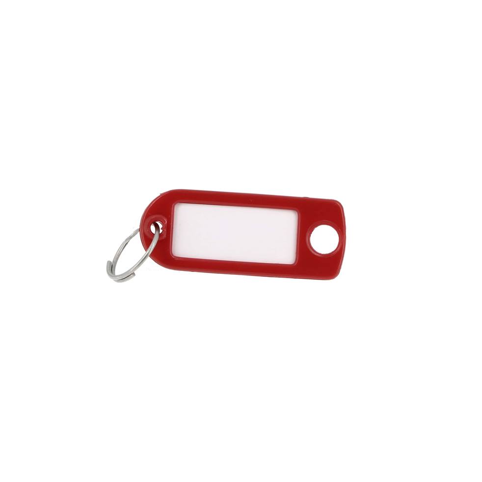 Porte clé plastique rouge à fenêtre 
