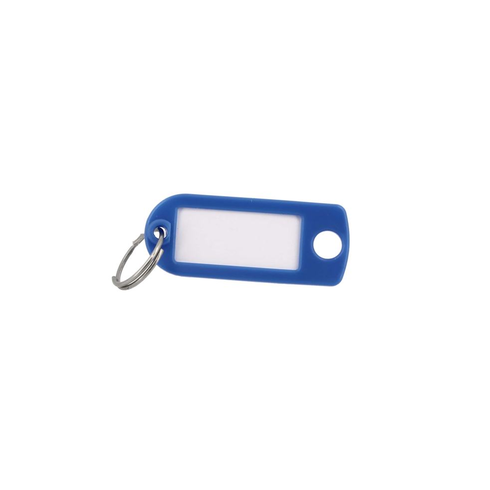 Porte clé plastique bleu à fenêtre 