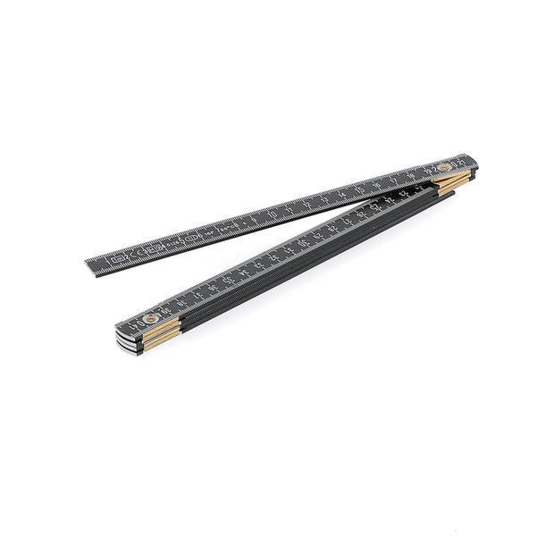 Mètre Alu noir ressorts laiton 1m * 5 branches Classe III INEFFACABLE