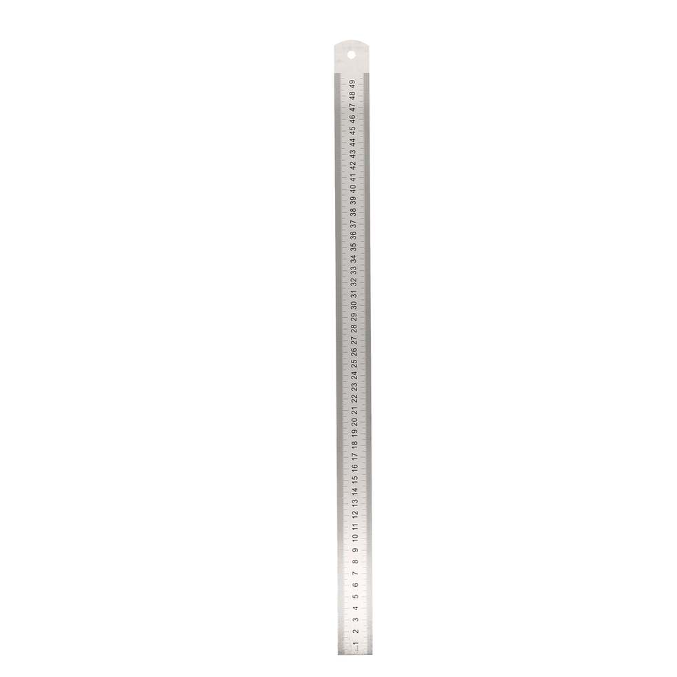 Réglet 499 mm - 26x0.5 mm - chromémat - mm R et 1/2mm V