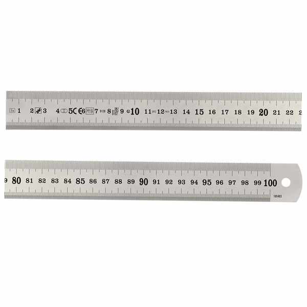 Réglet 1/2 rigide 1000mm-30x0.8mm-inox chromé -mm+1/2mm