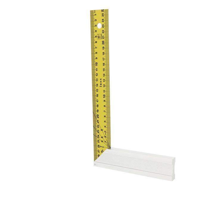 Equerre menuisier 300mm - talon alu - onglet- lame inox jaune