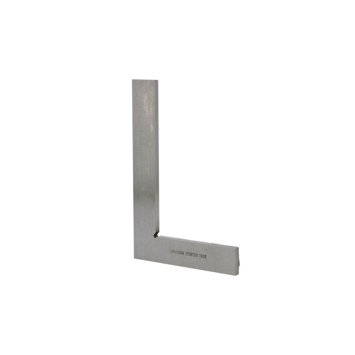 Equerre simple inox - lg 200mm - précision 1/100 - coffret - DIN875 0