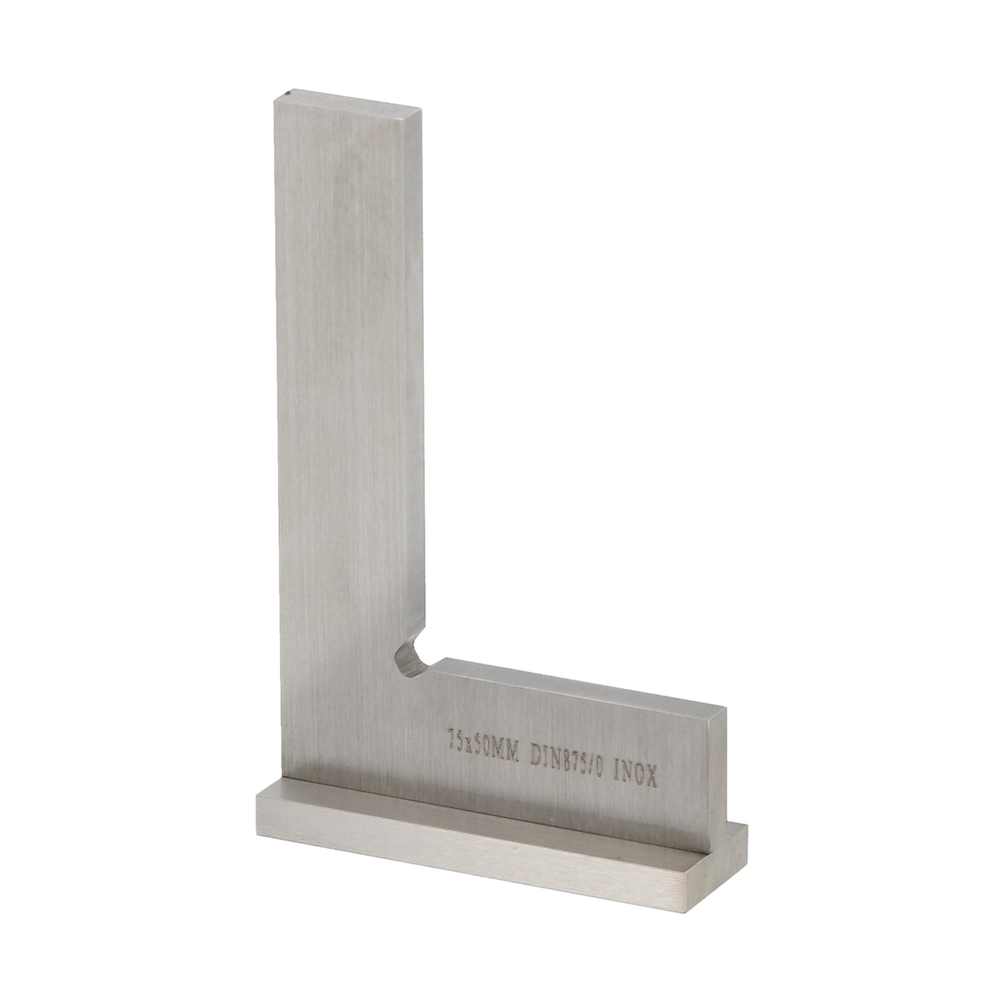 Equerre à chapeau inox-lg 75mm-précision1/100-coffret-DIN 875 0