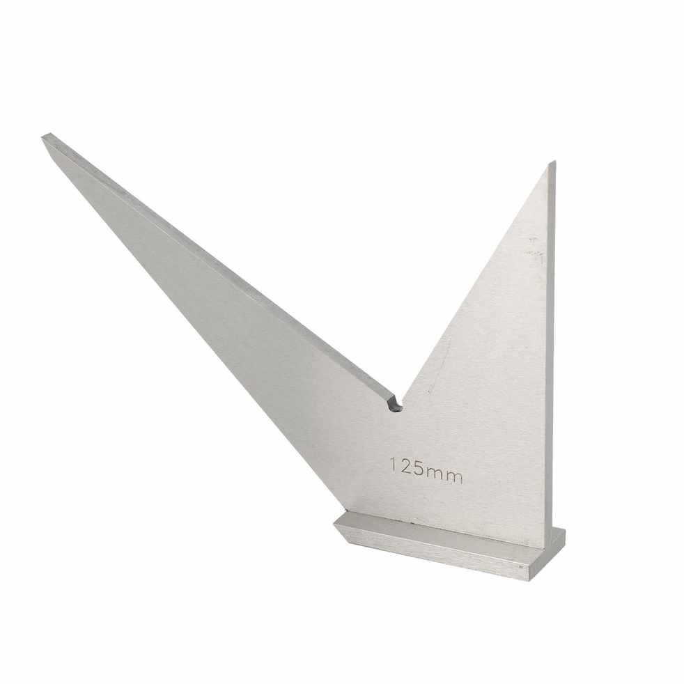 Equerre de mécanicien à double onglet lg125mm - préc. 1/25 DIN 875 II