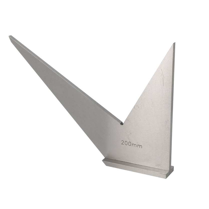 Equerre de mécanicien à double onglet lg200mm - préc. 1/25 DIN 875 I
