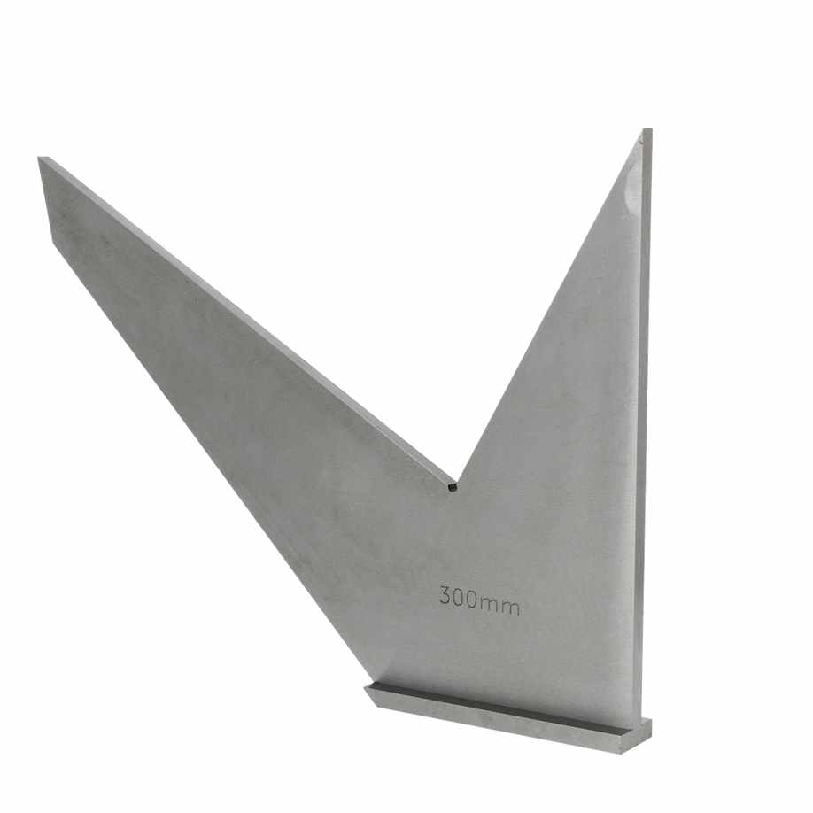 Equerre de mécanicien à double onglet lg300mm - préc. 1/25 DIN 875 II