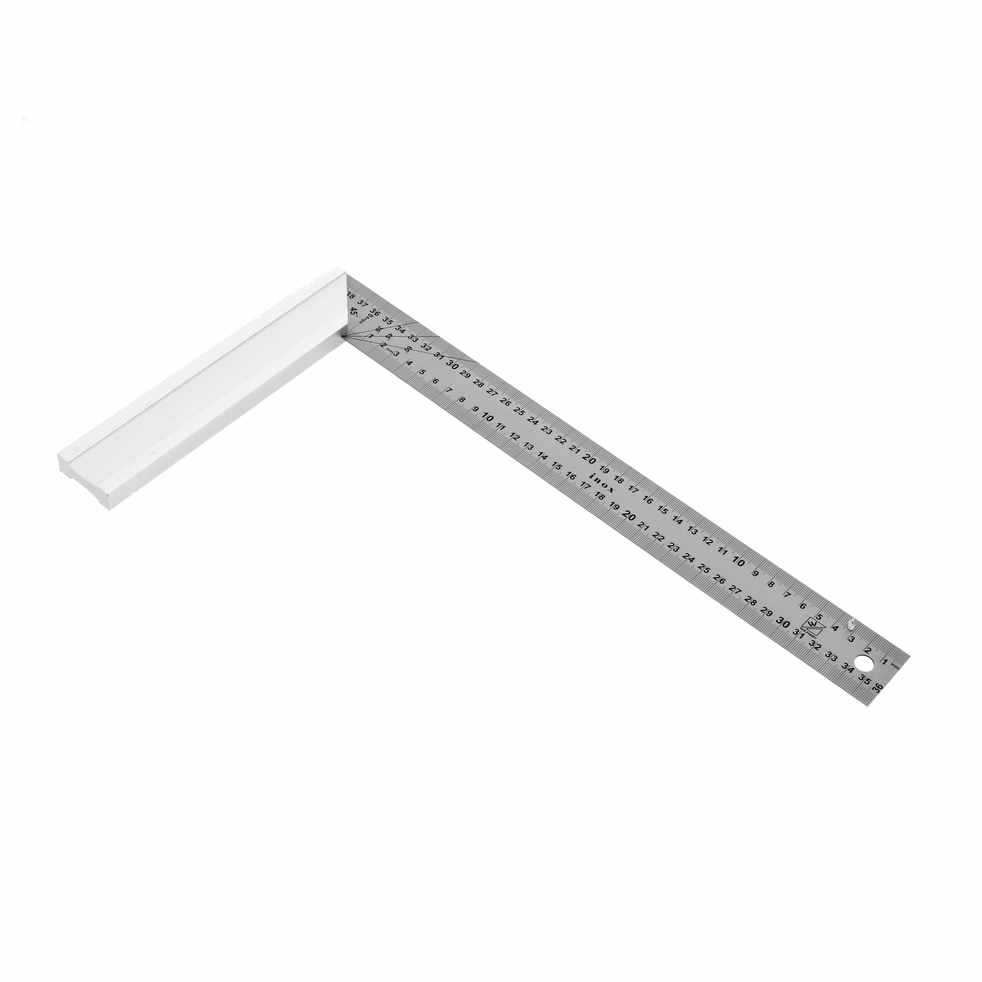Equerre de menuisier 400mm - talon alu -onglet - lame inox gravée