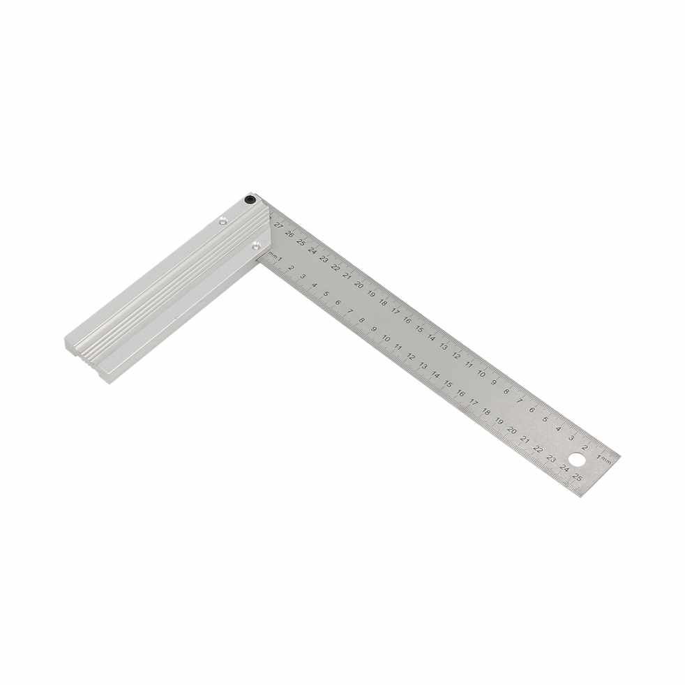 Equerre menuisier 300mm - talon alu - lame inox gravée -standard