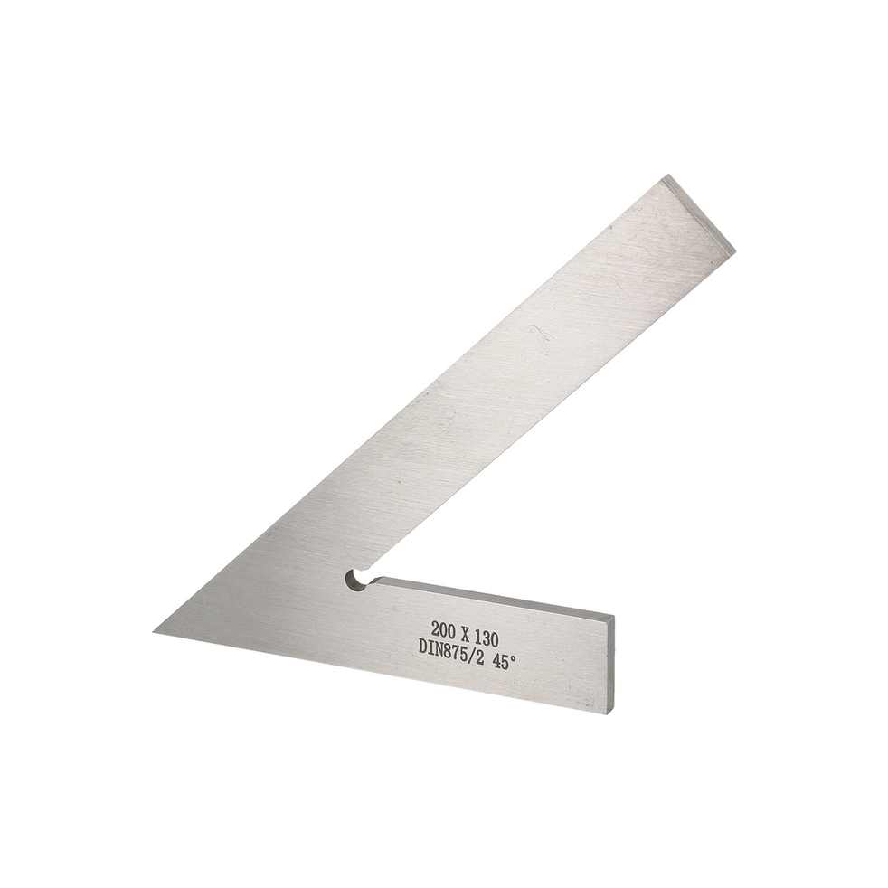 Equerre simple mécanicien - angle 45° -lg 200mmx130 - 1/25 DIN875 II