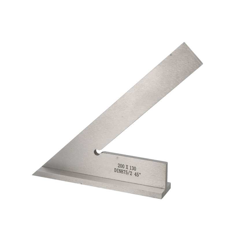 Equerre à chapeau mécanicien - angle 45°-lg200mmx130 - 1/25 DIN875 II