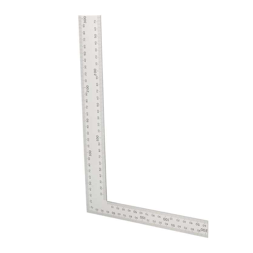 Equerre acier vernis - graduation bi MM - H 300xL200mm
