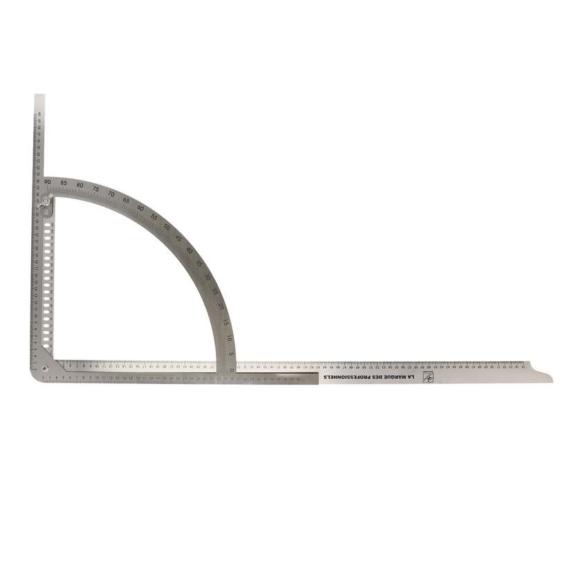 Equerre Alpha inox - 795x430mm - rapporteur 300 mm