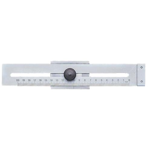 Jauge parallèle de traçage lg250 mm - acier chromé - gravure laser